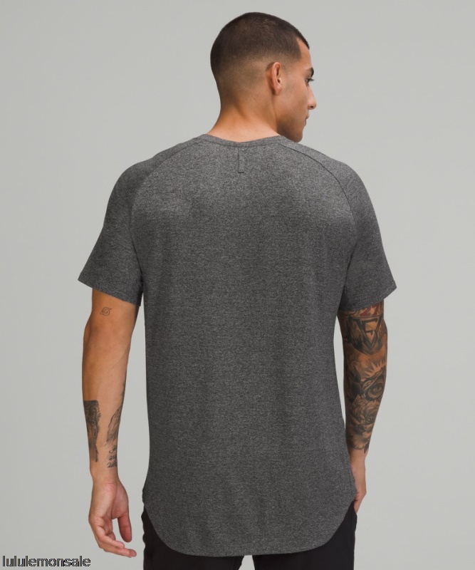 Lululemon Deutschland DELULU812 | Schwarzes Drysense Trainings-kurzarmshirt